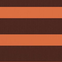 vidaXL balkona aizslietnis, 90x500 cm, oranžs un brūns audums cena un informācija | Saulessargi, markīzes un statīvi | 220.lv