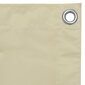 vidaXL balkona aizslietnis, 120x600 cm, krēmkrāsas oksforda audums cena un informācija | Saulessargi, markīzes un statīvi | 220.lv
