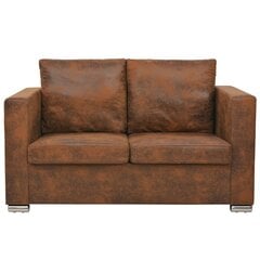 vidaXL dīvāns, divvietīgs, 137x73x82 cm, mākslīgā zamšāda цена и информация | Уличные диваны | 220.lv