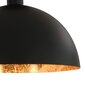 vidaXL griestu lampas, 2 gab., pusapaļas, E27, melnas ar zelta krāsu цена и информация | Griestu lampas | 220.lv