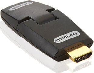 Profigold PROD102 adaptera HDMI ligzda - HDMI sprausla, 180 grādu leņķa EOL cena un informācija | Adapteri un USB centrmezgli | 220.lv