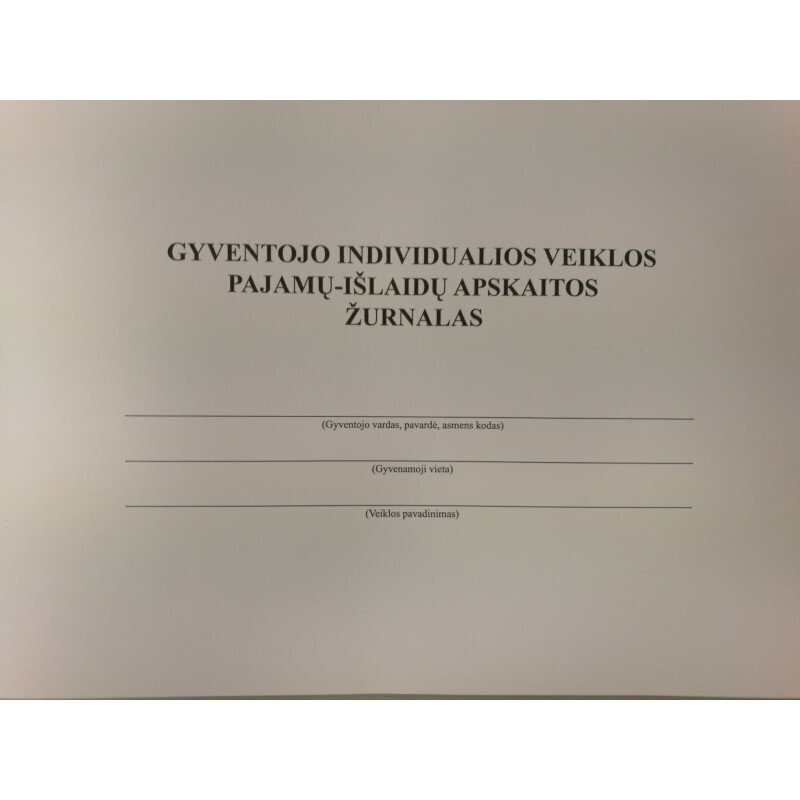 Ieņēmumu un izdevumu uzskaites žurnāls pašnodarbinātai personai cena un informācija | Kancelejas preces | 220.lv