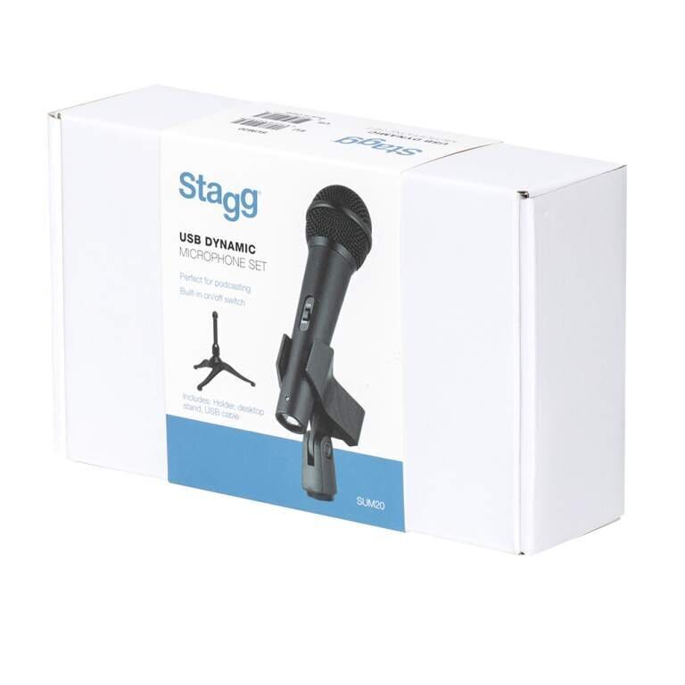 USB mikrofons Stagg SUM 20 ar statīvu, turētāju, USB kabeli цена и информация | Mikrofoni | 220.lv