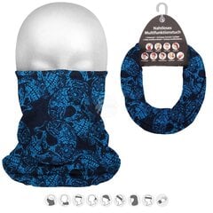 Sejas maska/šalle ar apdruku, tumši zila cena un informācija | Sieviešu šalles, lakati | 220.lv