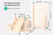 Koka kāpšanas trijstūris un zviedru siena - divi vienā, pasteļtoņos cena un informācija | Slidkalniņi, kāpšanas konstruktori | 220.lv