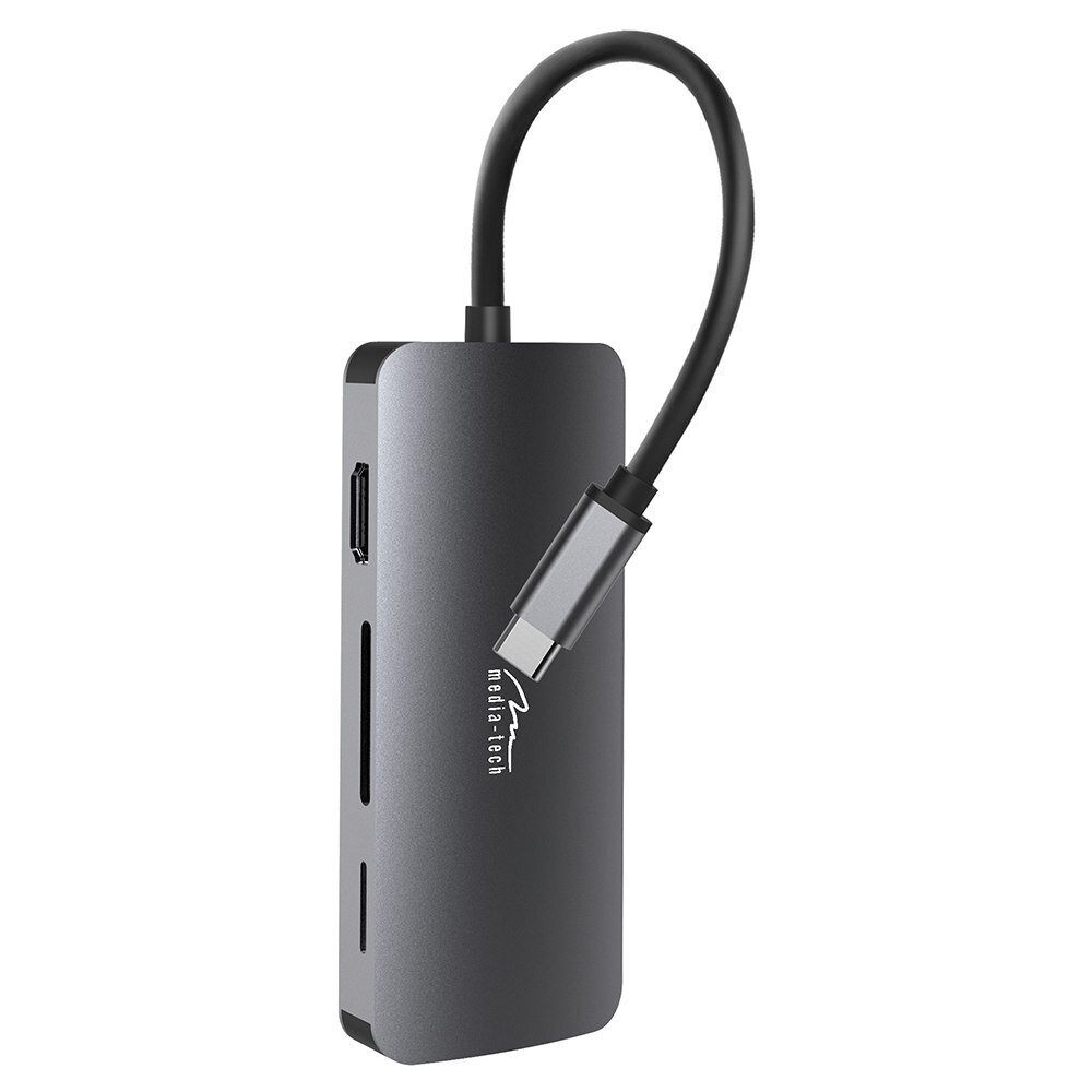 Adapteris Media-Tech MT5044, USB-C/USB-A/HDMI/RJ-45/micro SD цена и информация | Adapteri un USB centrmezgli | 220.lv