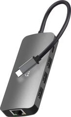 Adapteris Media-Tech MT5044, USB-C/USB-A/HDMI/RJ-45/micro SD cena un informācija | Adapteri un USB centrmezgli | 220.lv
