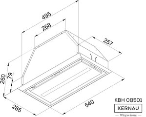 Kernau KBH 08501 X cena un informācija | Tvaika nosūcēji | 220.lv