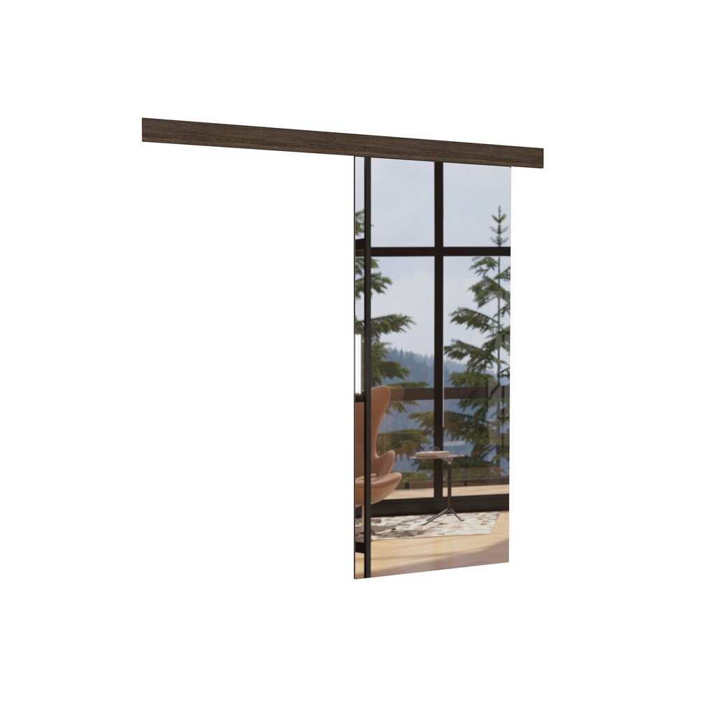 Nišas durvis ar spoguli ADRK Furniture Tess 86, brūnas цена и информация | Skapji | 220.lv