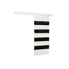 Двери для ниши ADRK Furniture Milou 86, черные/белые цена и информация | Шкафы | 220.lv