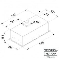 Kernau KBH 0860.1 X cena un informācija | Tvaika nosūcēji | 220.lv