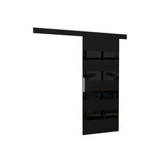 Двери для ниши ADRK Furniture Milou 86, черные цена и информация | Шкафы | 220.lv