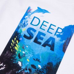 Майка Deep Sea для малыша, белая цена и информация | Футболка для малышки фуксия | 220.lv