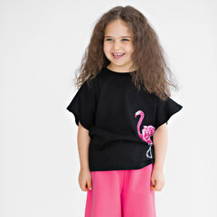 Krekls Flamingo meitenēm, melns cena un informācija | Krekli, bodiji, blūzes meitenēm | 220.lv