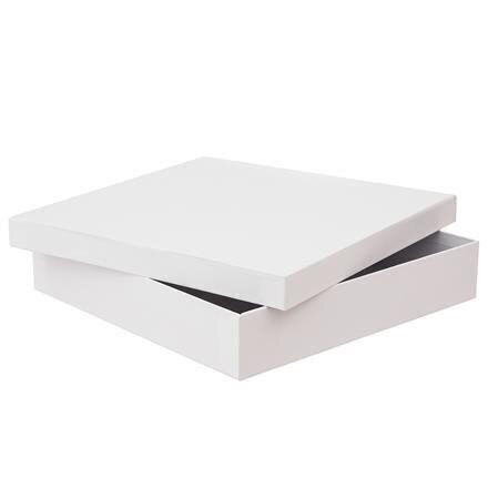 Kartona kaste 33,5x33,5x6,5 cm, balta цена и информация | Rotu veidošana, pērļošana | 220.lv