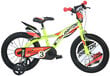 Bērnu velosipēds Dino Bikes 16", 163GLN, dzeltens цена и информация | Velosipēdi | 220.lv