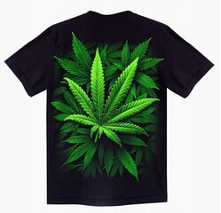T-krekls ar īsām piedurknēm vīriešiem, Tumsā spīdoša apdruka,Marihuāna цена и информация | Мужские футболки | 220.lv