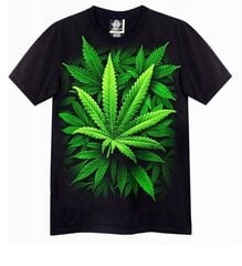 T-krekls ar īsām piedurknēm vīriešiem, Tumsā spīdoša apdruka,Marihuāna цена и информация | Мужские футболки | 220.lv