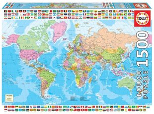 Puzle Pasaules karte, 1500 detaļas cena un informācija | Puzles, 3D puzles | 220.lv