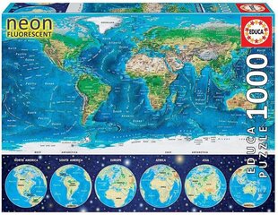 Puzle Pasaules karte, 1000 detaļas cena un informācija | Puzles, 3D puzles | 220.lv