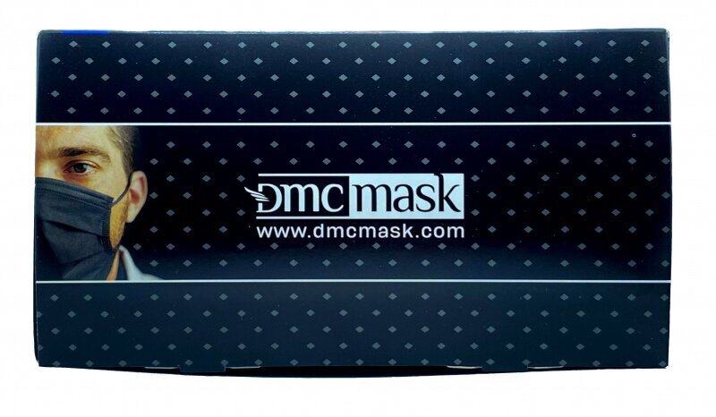 DMC MASK Vienreizlietojamā sejas maska ​​DM-100 50gab. Melna, ražota Lietuvā, 3 slāņi, IAL 1. kategorija cena un informācija | Pirmā palīdzība | 220.lv