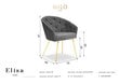 Krēsls Milo Casa Elisa, zaļas/zeltainas krāsas cena un informācija | Virtuves un ēdamistabas krēsli | 220.lv