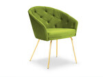 Krēsls Milo Casa Elisa, zaļas/zeltainas krāsas