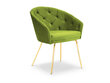 Krēsls Milo Casa Elisa, zaļas/zeltainas krāsas цена и информация | Virtuves un ēdamistabas krēsli | 220.lv
