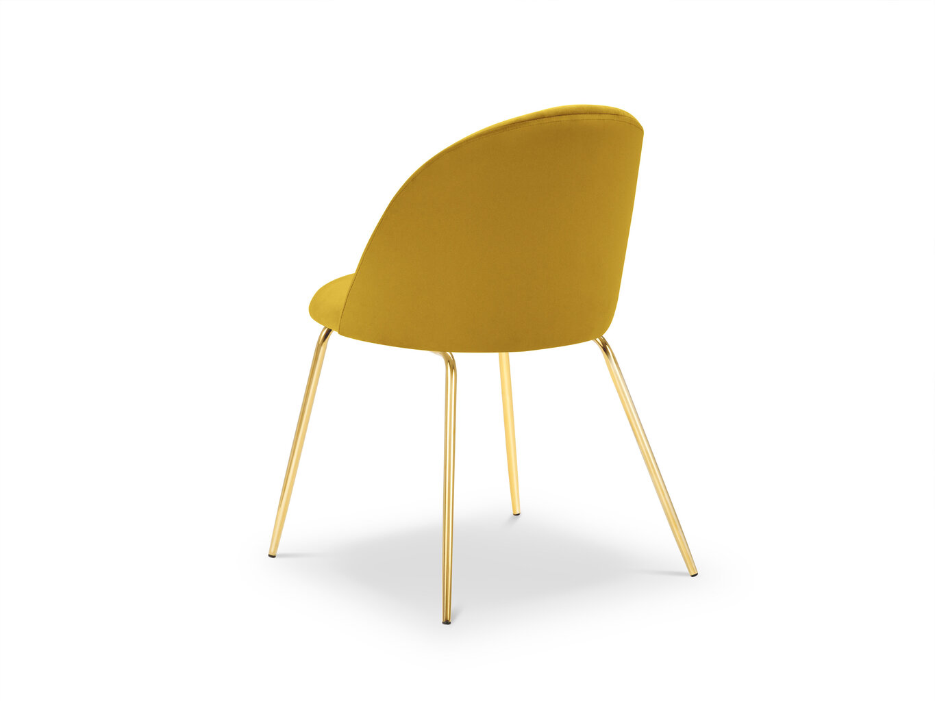 Krēsls Milo Casa Livia, dzeltenas/zeltainas krāsas cena un informācija | Virtuves un ēdamistabas krēsli | 220.lv