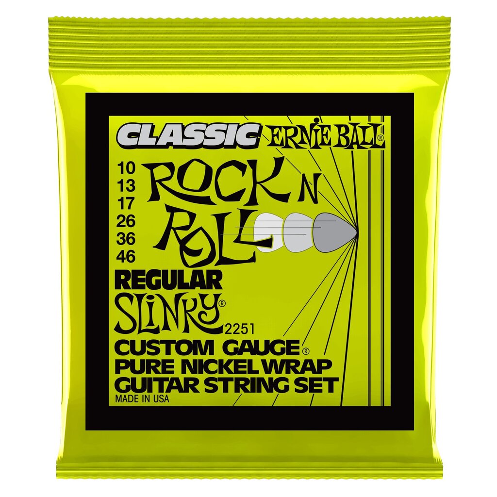 Stīgas el. ģitārai Ernie Ball Classic Rock'n'Roll Regular Slinky 10-46 цена и информация | Mūzikas instrumentu piederumi | 220.lv
