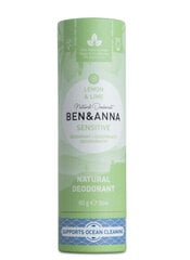 Dezodorants jutīgai ādai Lemon & Lime, 60 g., Ben&Anna, 1626 cena un informācija | Dezodoranti | 220.lv