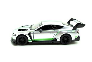 Automašīnas modelis Kinsmart Bentley Continental GT3, balts/zaļš cena un informācija | Rotaļlietas zēniem | 220.lv