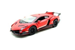 Automašīnas modelis Kinsmart "5" Matte Lamborghini Veneno, sarkans cena un informācija | Rotaļlietas zēniem | 220.lv