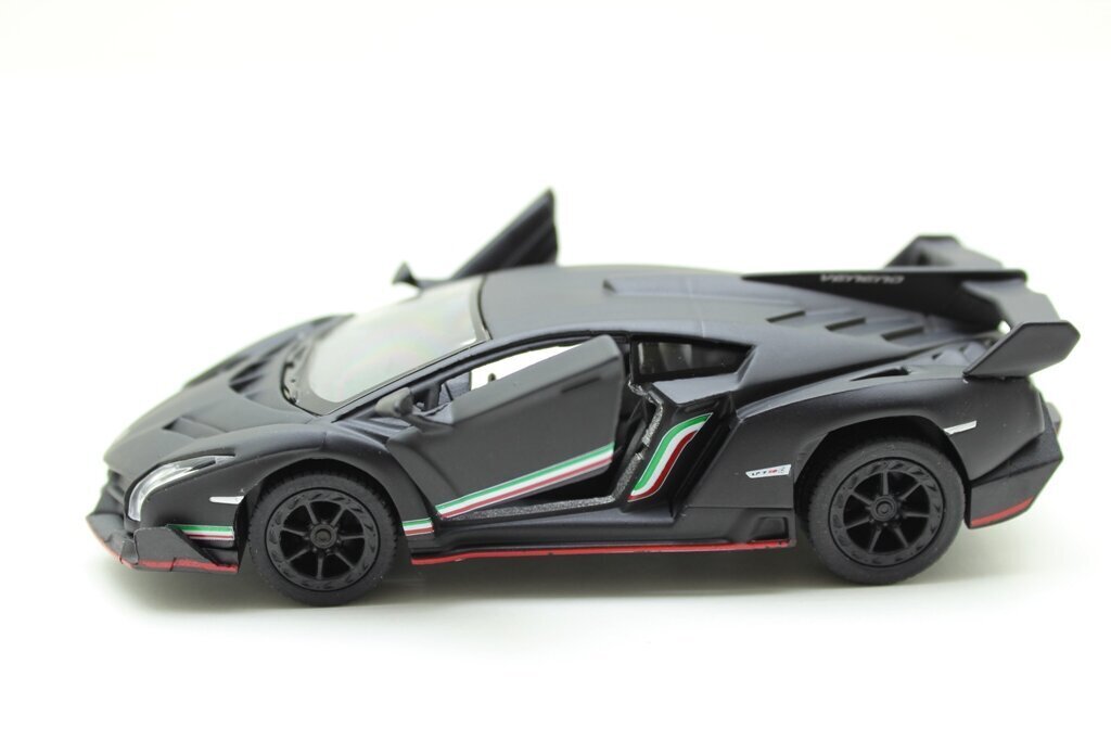 Automašīnas modelis Kinsmart "5" Matte Lamborghini Veneno, melns cena un informācija | Rotaļlietas zēniem | 220.lv