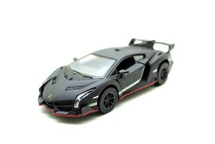 Automašīnas modelis Kinsmart "5" Matte Lamborghini Veneno, melns cena un informācija | Rotaļlietas zēniem | 220.lv