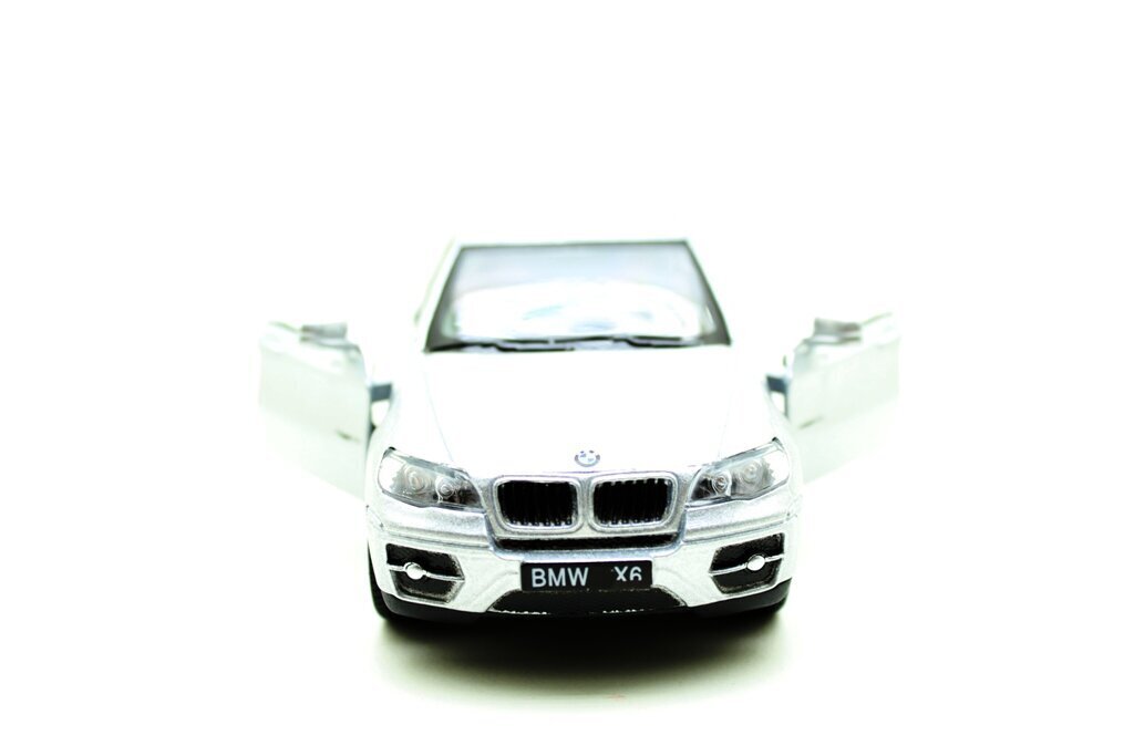 Automašīnas modelis Kinsmart BMW X6, sudraba cena un informācija | Rotaļlietas zēniem | 220.lv