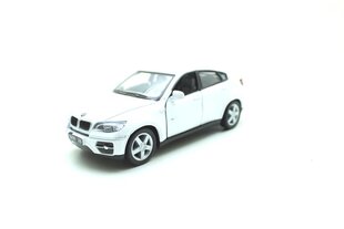 Automašīnas modelis Kinsmart BMW X6, balts cena un informācija | Rotaļlietas zēniem | 220.lv