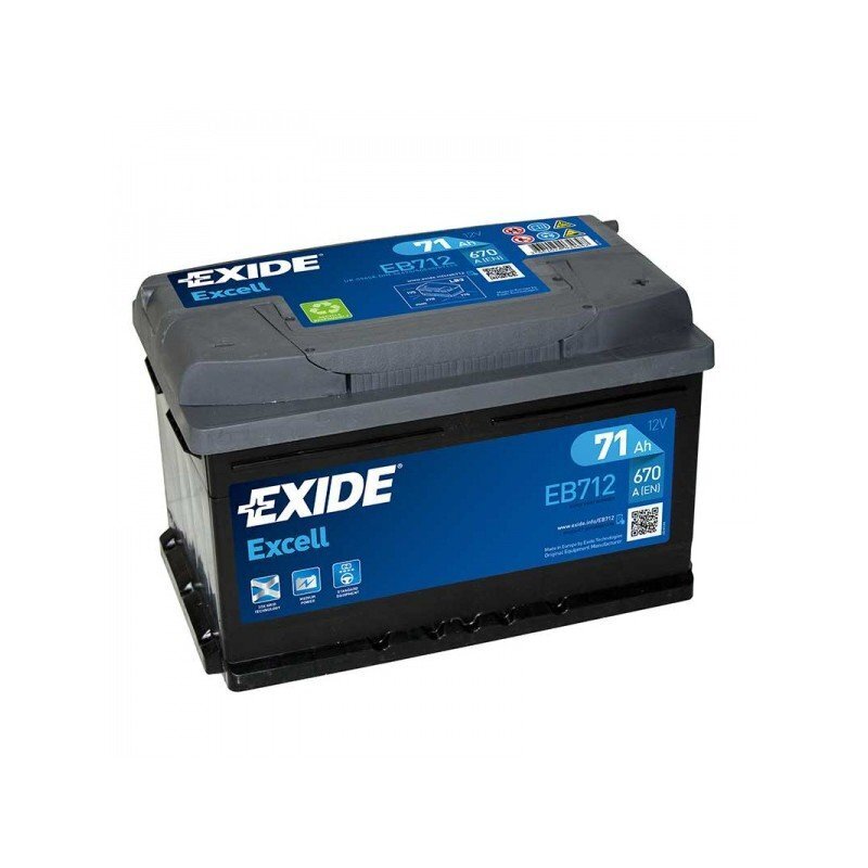 Exide Excell 71Ah 670A цена и информация | Akumulatori | 220.lv