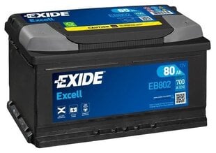 Аккумулятор Exide Excell 80Ah 700A цена и информация | Аккумуляторы | 220.lv