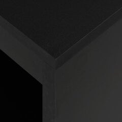 vidaXL bāra galds ar plauktu, melns, 110x50x103 cm цена и информация | Кухонные и обеденные столы | 220.lv