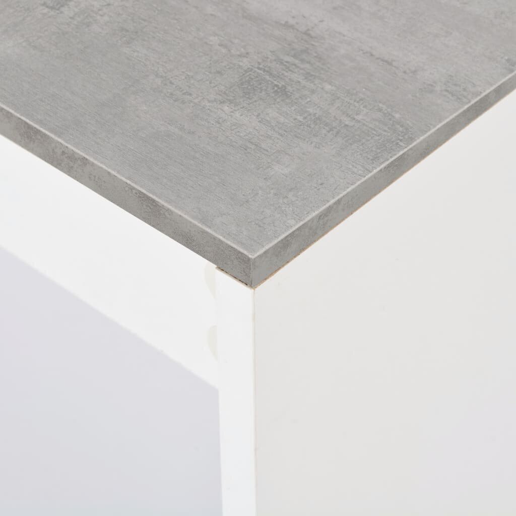 vidaXL bāra galds ar plauktu, balts, 110x50x103 cm cena un informācija | Virtuves galdi, ēdamgaldi | 220.lv