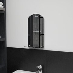 vidaXL sienas spogulis ar plauktu, 20x40 cm, rūdīts stikls cena un informācija | Spoguļi | 220.lv
