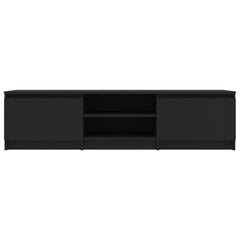 vidaXL TV skapītis, melns, 140x40x35,5 cm, skaidu plāksne cena un informācija | TV galdiņi | 220.lv