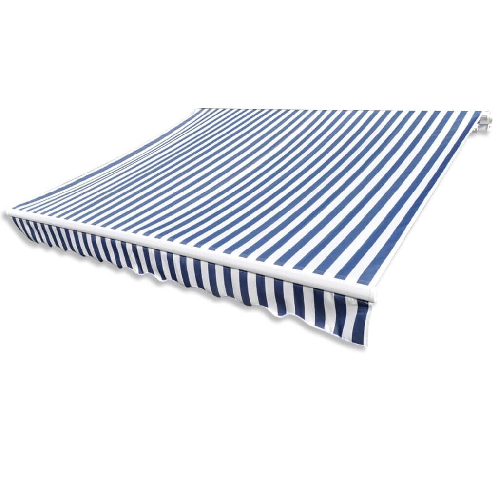 vidaXL markīzes jumts, zils ar baltu, 500x300 cm cena un informācija | Saulessargi, markīzes un statīvi | 220.lv