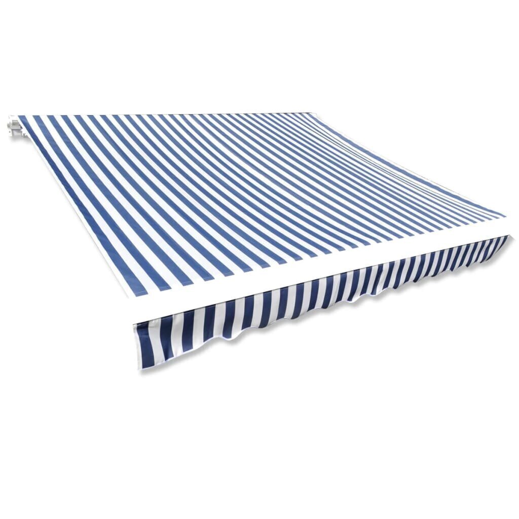 vidaXL markīzes jumts, zils ar baltu, 500x300 cm цена и информация | Saulessargi, markīzes un statīvi | 220.lv