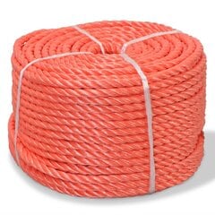 vidaXL vīta virve, polipropilēns, 14 mm, 100 m, oranža цена и информация | Ветки | 220.lv