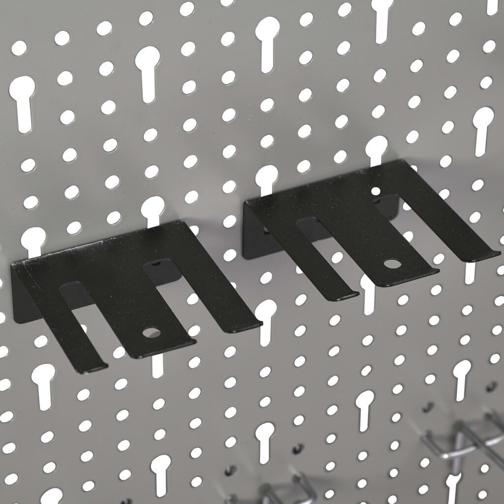 vidaXL perforēti sienas paneļi ar āķiem, 4 gab., 40x58 cm, tērauds cena un informācija | Instrumentu kastes | 220.lv