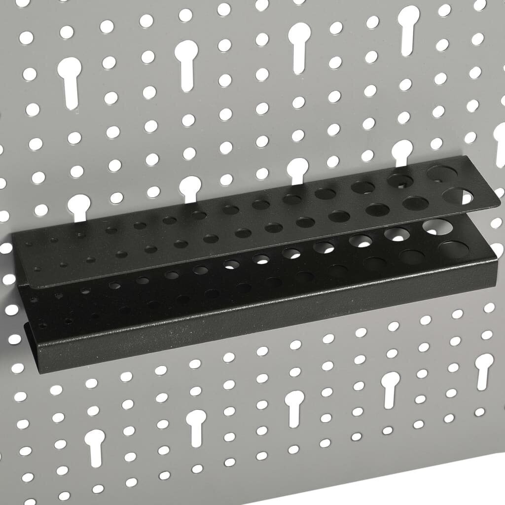 vidaXL perforēti sienas paneļi ar āķiem, 4 gab., 40x58 cm, tērauds cena un informācija | Instrumentu kastes | 220.lv