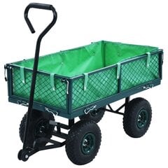 vidaXL dārza ratiņi, zaļi, 250 kg cena un informācija | Ķerras | 220.lv