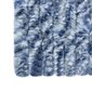 vidaXL kukaiņu aizkars, 56x185cm, zils, balts un sudraba krāsas šenils cena un informācija | Moskītu tīkli | 220.lv